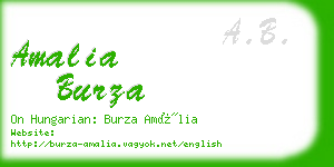 amalia burza business card
